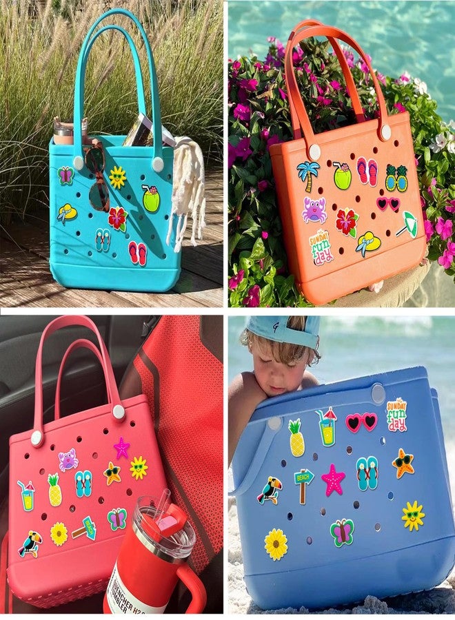 HYTYQDAFA 20PCS Beach Charms for Bogg Bag, Hawaii Accessories With Sturdy Clips for Totes, Rubber Bag Accessories, Decoration Charms for Girls Women - Image 5